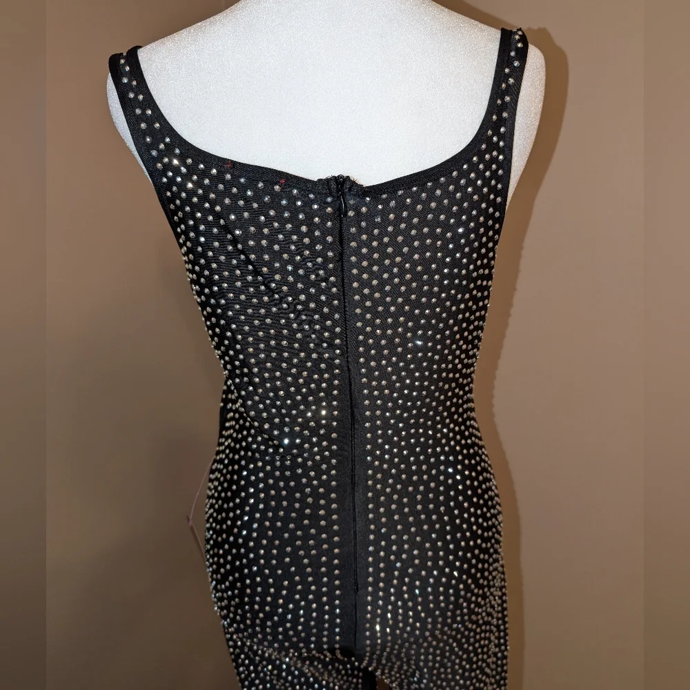 NWT Hot Miami Styles Sparkly Rhinestone Cut-Out Women's Jumpsuit - Picture 11 of 12